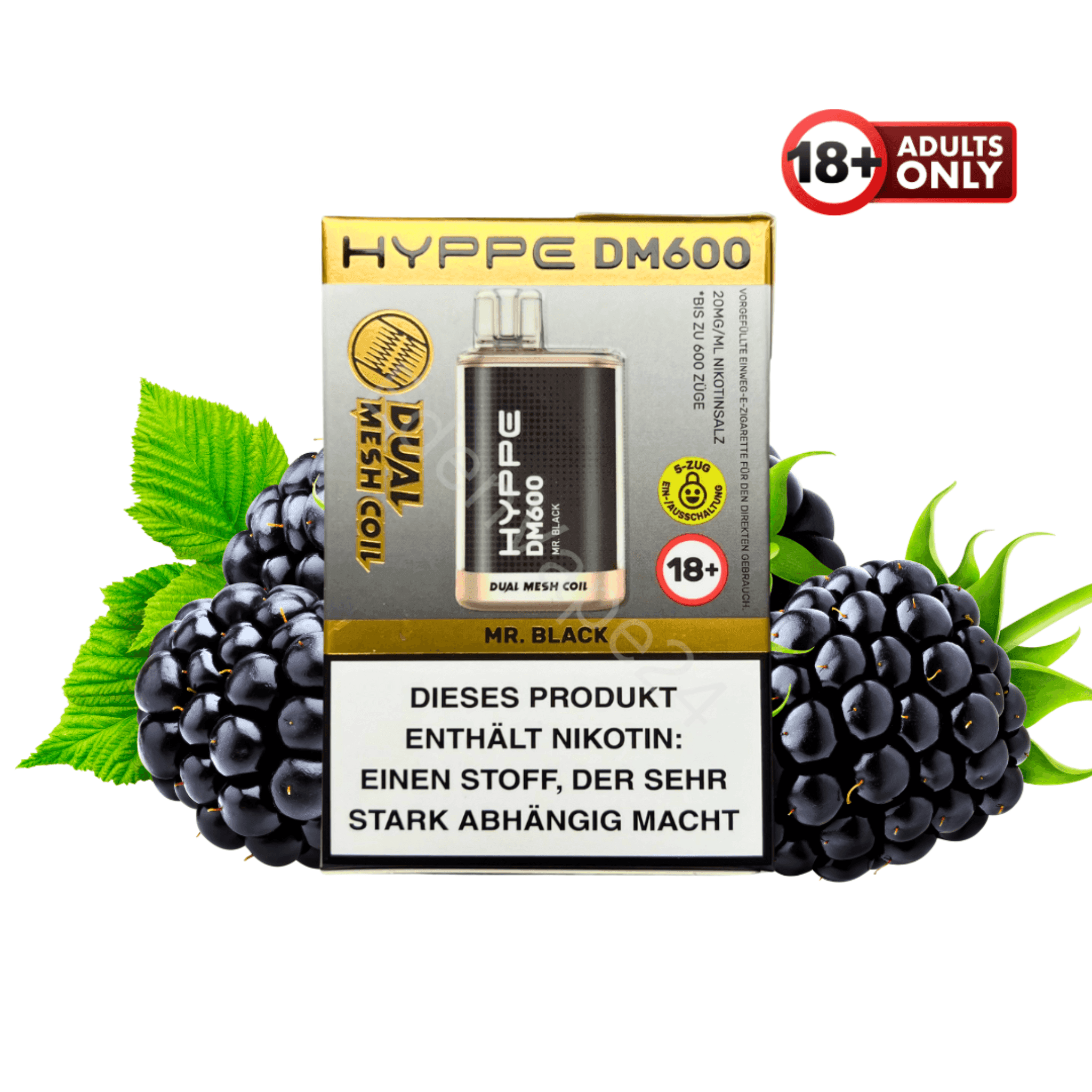 Flerbar HYPPE DM600 - Mr Black - EdenVape24